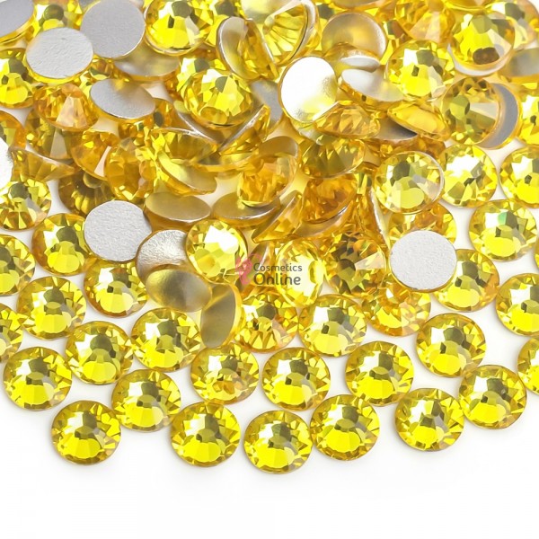 Strasuri din Cristale 100 bucati SC168AA Gold Sun 1.3mm